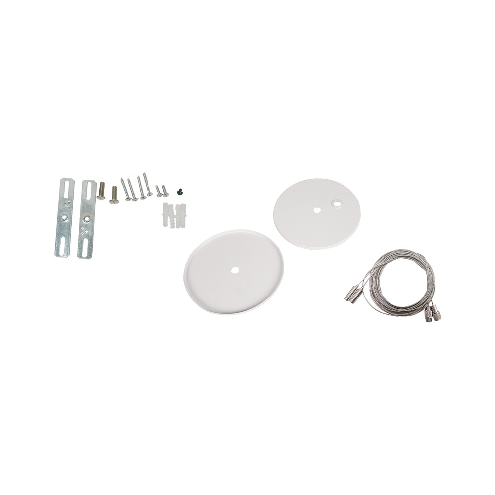 ALV ARCHITECTURAL LINEAR, STRIP LIGHTS, ACCESSORIES, SUSPENSION KIT, SILVER AIRCRAFT CABLE, WHITE CANOPY, 12FT